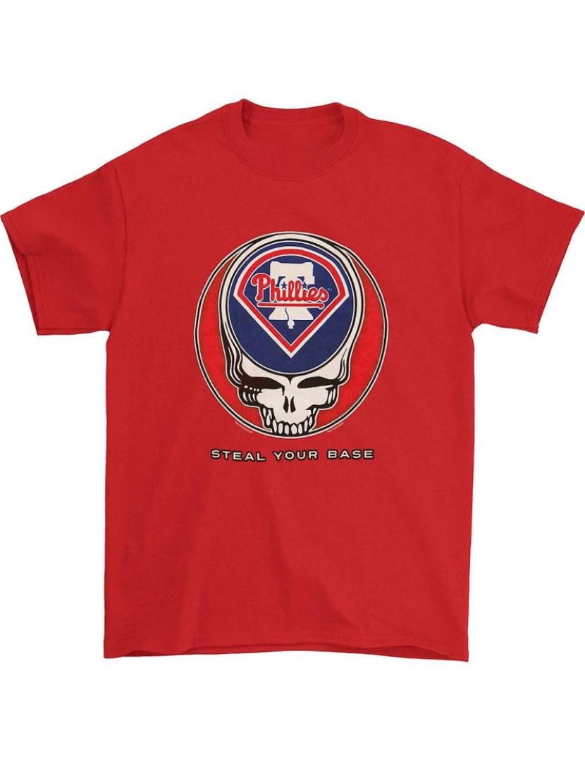 Rockinstone - T-shirt Grateful Dead Philadelphia Phillies rouba sua base