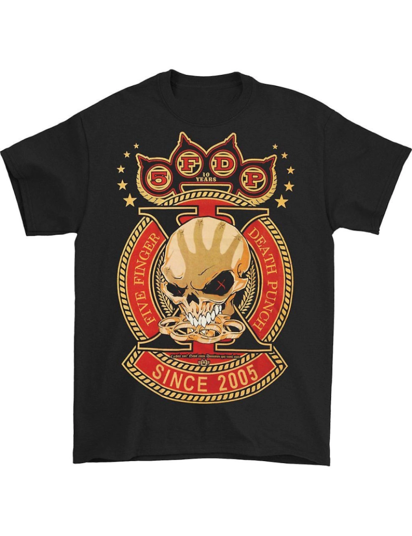 Rockinstone - T-shirt Cinco Dedos Death Punch Aniversário X