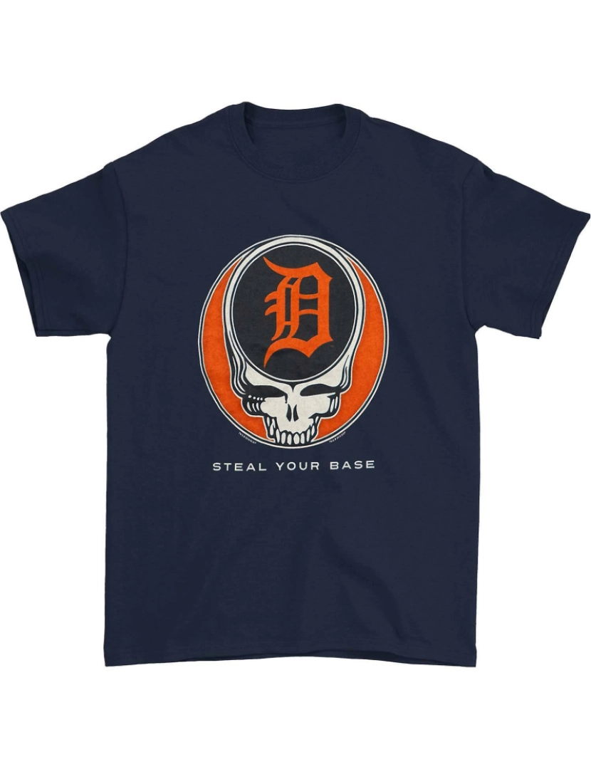 Rockinstone - T-shirt Grateful Dead Detroit Tigers roubam sua base