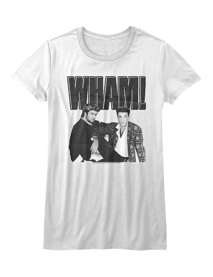 imagem de T-shirt Camisa júnior Wham preta e branca1