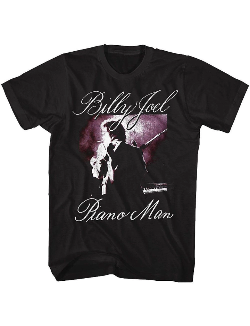 Rockinstone - T-shirt Billy Joel Piano Homem