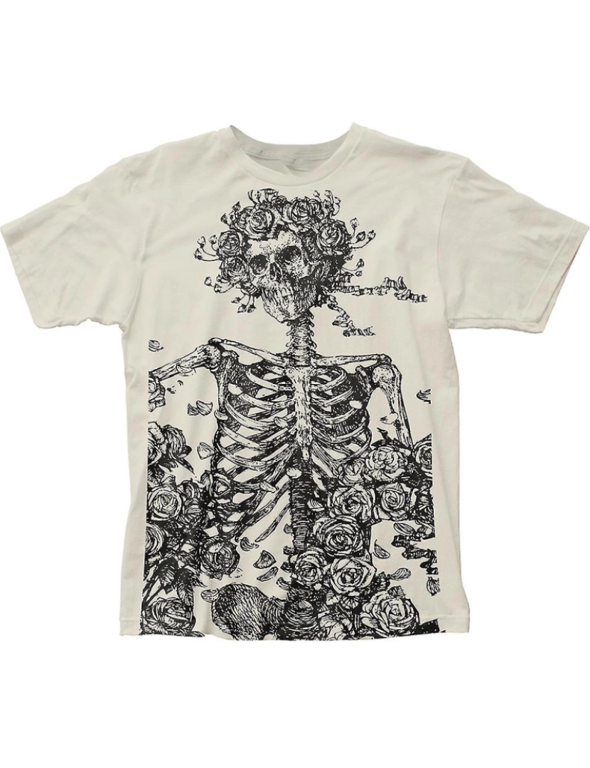 imagem de T-shirt Esqueleto de Flor Grateful Dead1