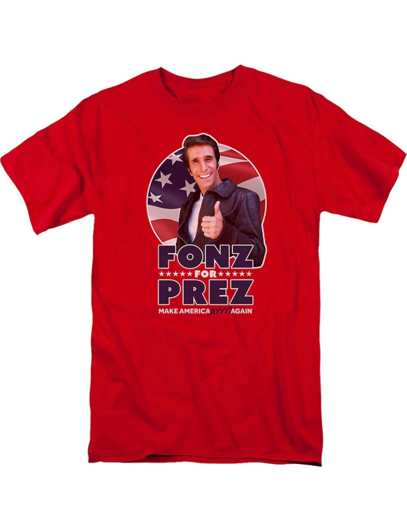 Rockinstone - T-shirt Fonz For Prez Dias Felizes