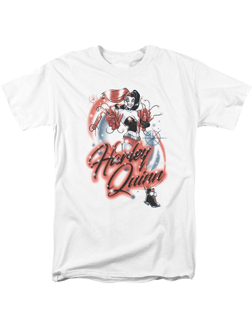 Rockinstone - T-shirt Aerógrafo Harley Quinn DC Comics