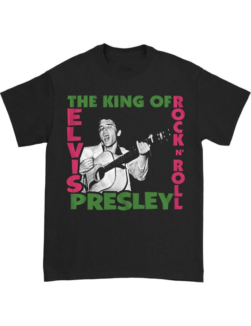 Rockinstone - T-shirt Camiseta masculina Elvis Presley, o rei do rock