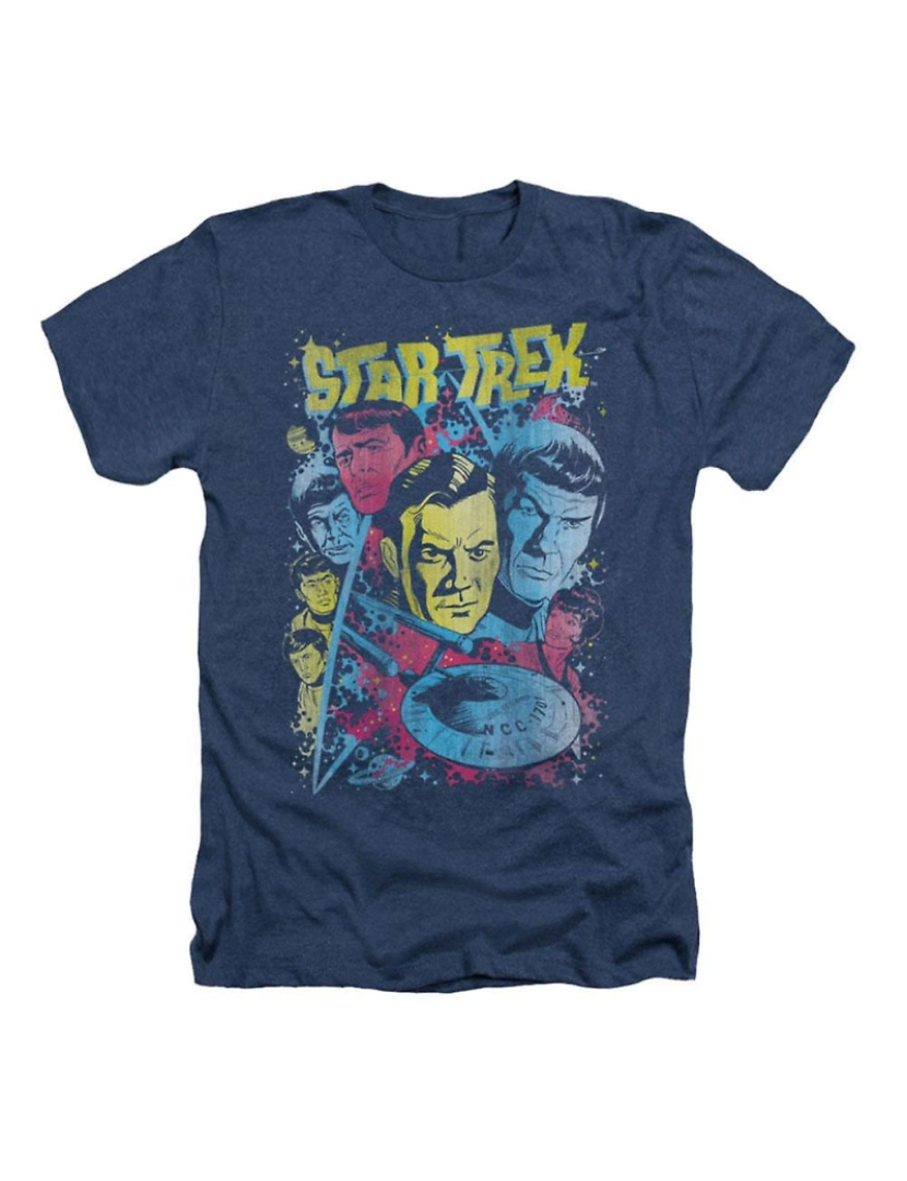 imagem de T-shirt Star Trek Classic Crew Ilustrado Heather1