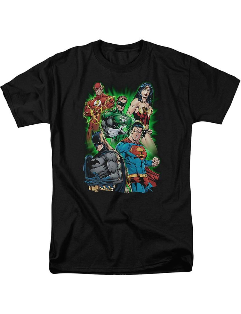 Rockinstone - T-shirt Herói Posa Liga da Justiça