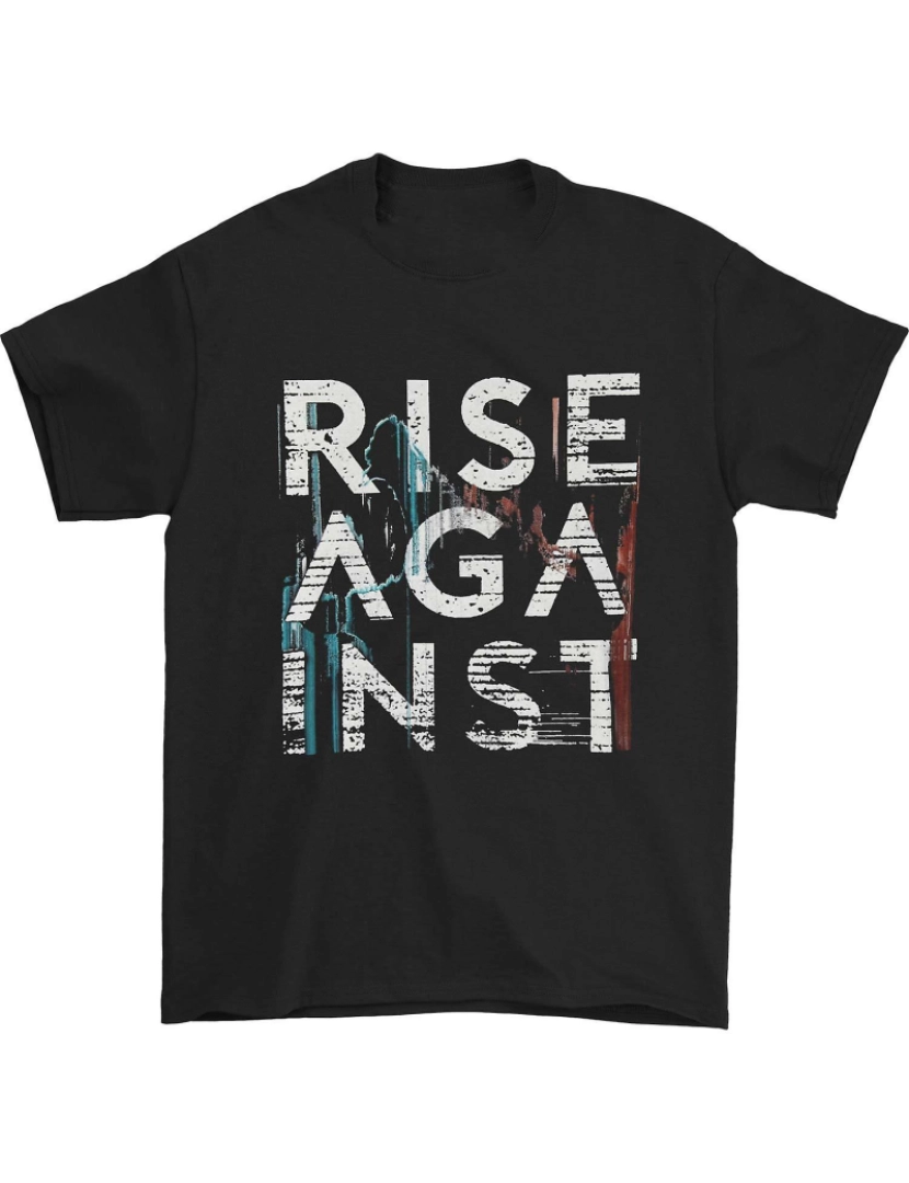 Rockinstone - T-shirt Camiseta Rise Against Stacked Wolves