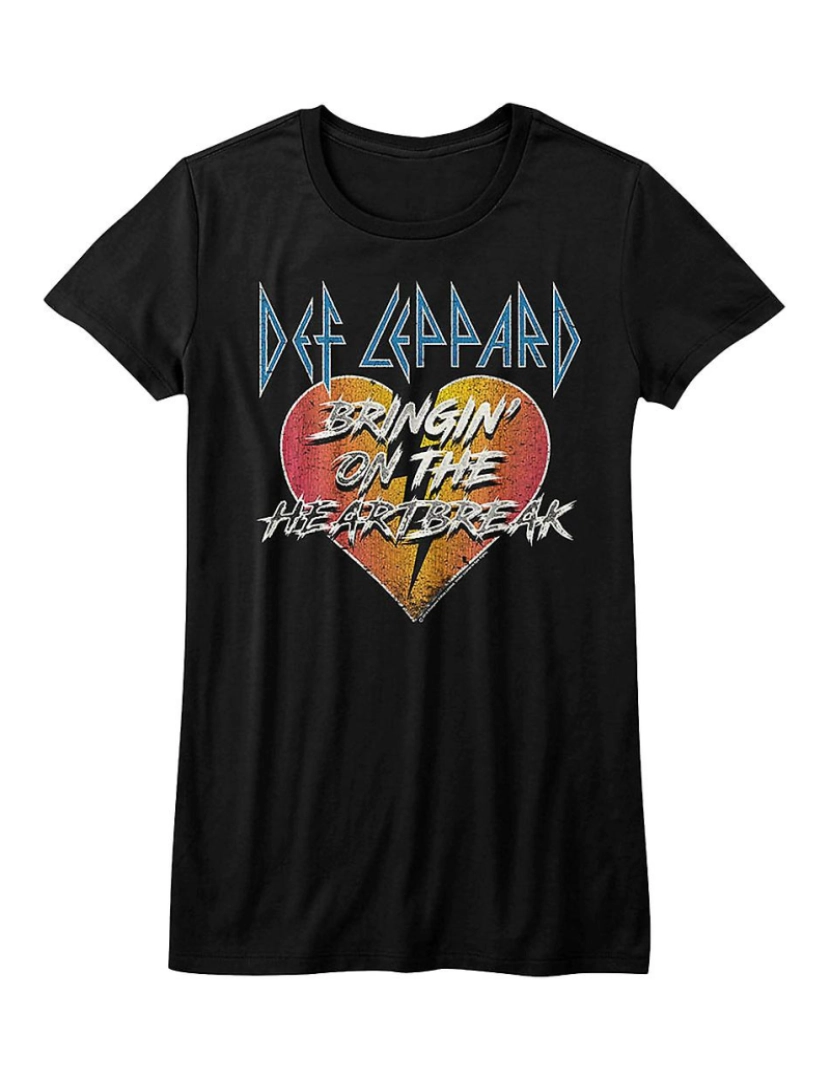 Rockinstone - T-shirt Camisa Junior Bringin' On The Heartbreak Def Leppard