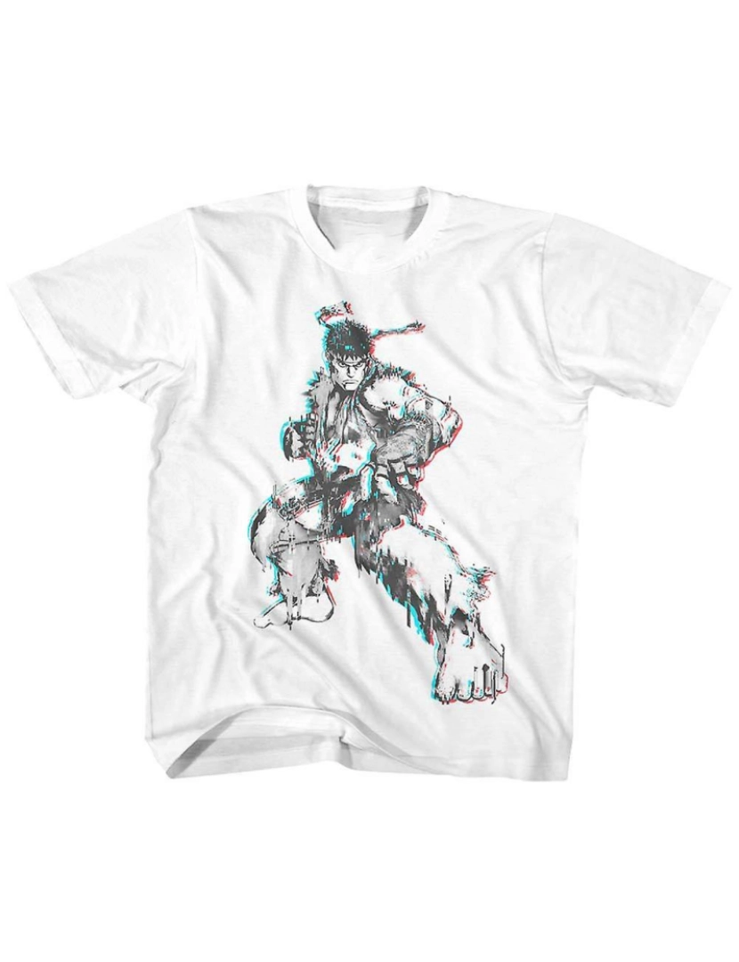 Rockinstone - T-shirt Street Fighter Glitch Fighter Juventude