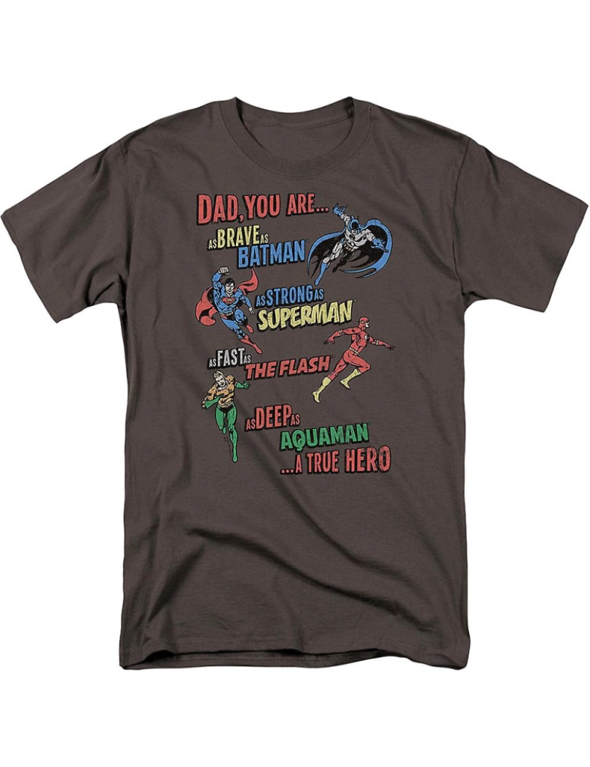 Rockinstone - T-shirt Dia dos Pais da Liga da Justiça de um verdadeiro herói