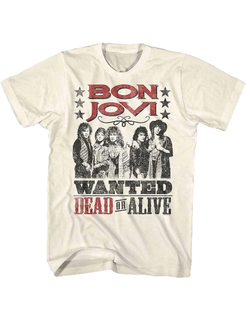 Rockinstone - T-shirt Procurado Vivo ou Morto Bon Jovi