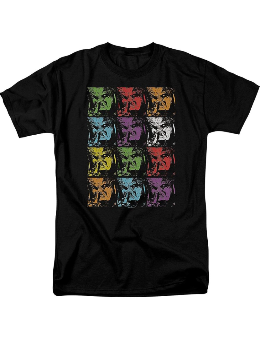 Rockinstone - T-shirt Predador da Pop Art Negra