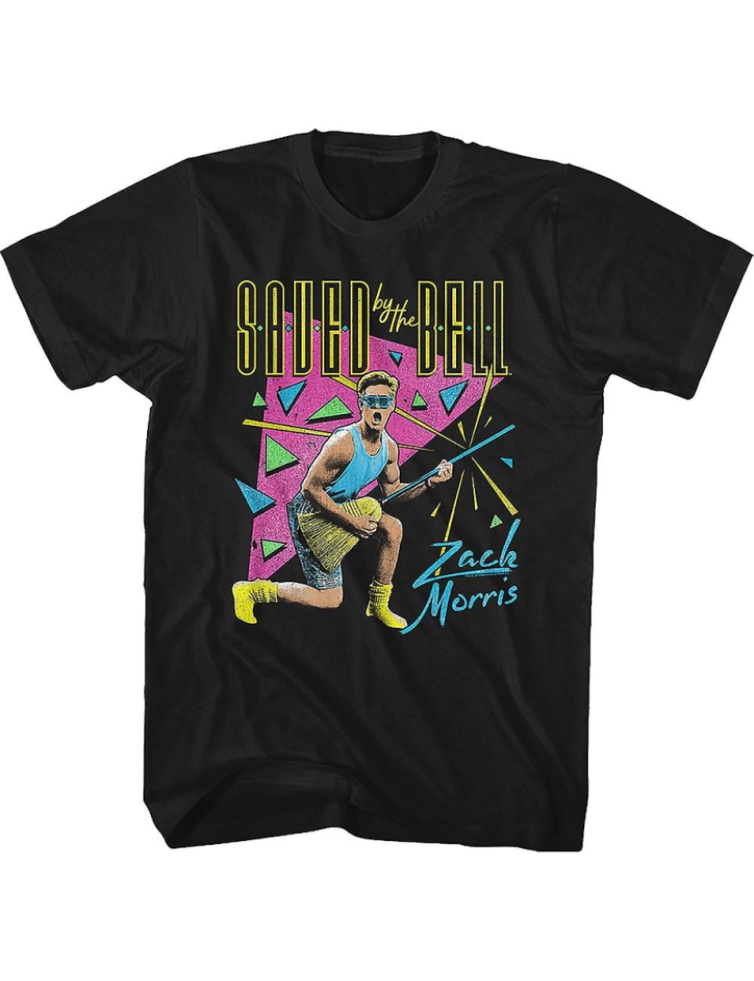 Rockinstone - T-shirt Neon Zack Morris salvo pelo sino