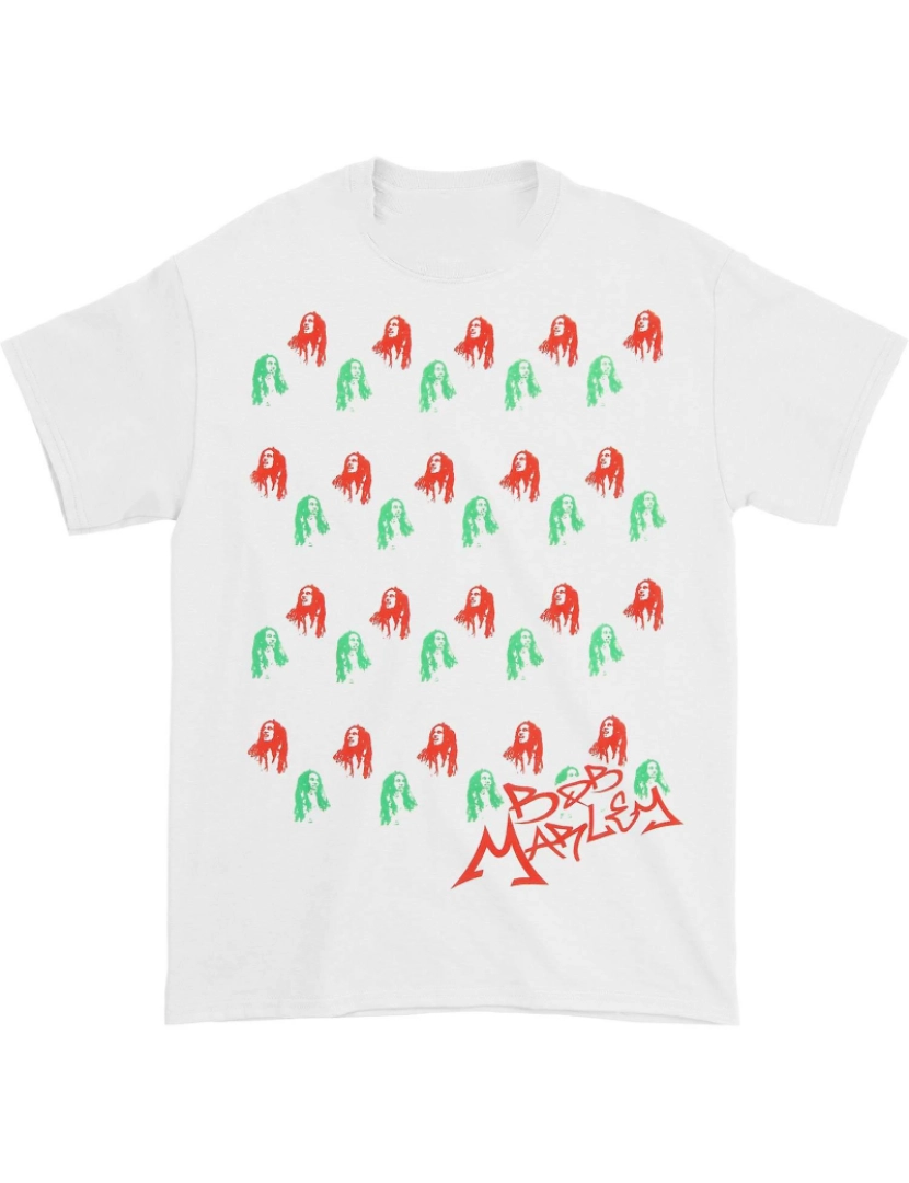 Rockinstone - T-shirt Cabeças de Bob Marley