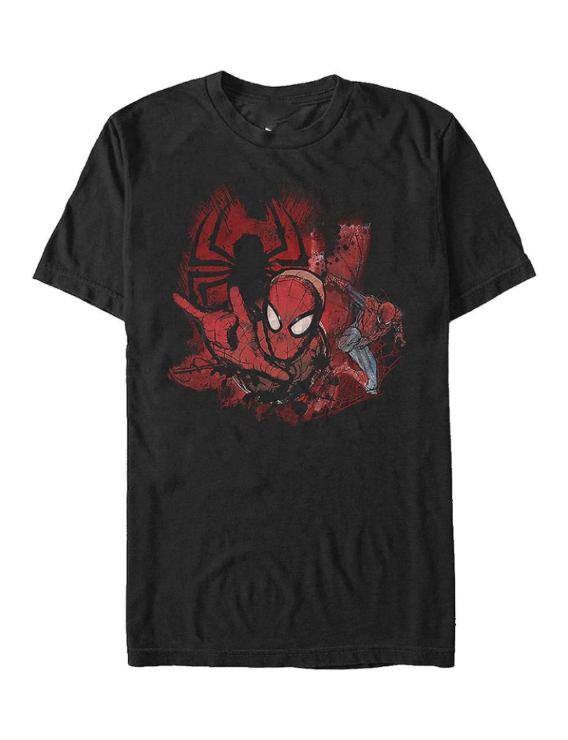 Rockinstone - T-shirt Colagem de pinturas do Homem-Aranha