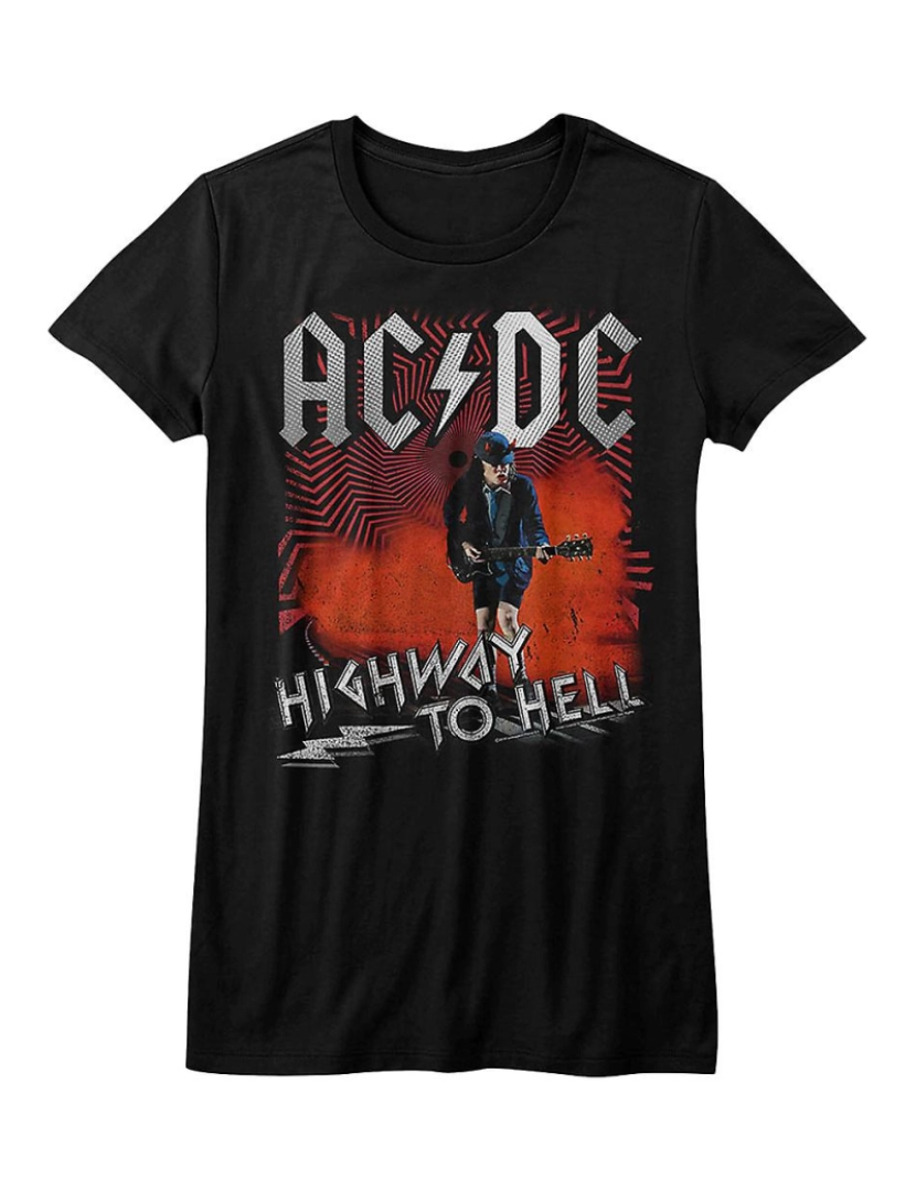 Rockinstone - T-shirt Camiseta Junior Angus Young Highway To Hell ACDC