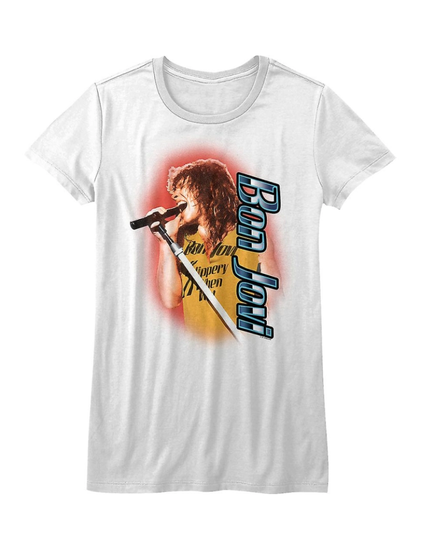 Rockinstone - T-shirt Camisa júnior Jon Bon Jovi