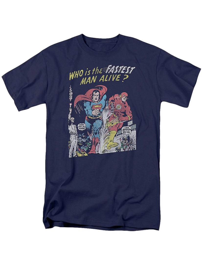 imagem de T-shirt A corrida do Superman com o Flash1