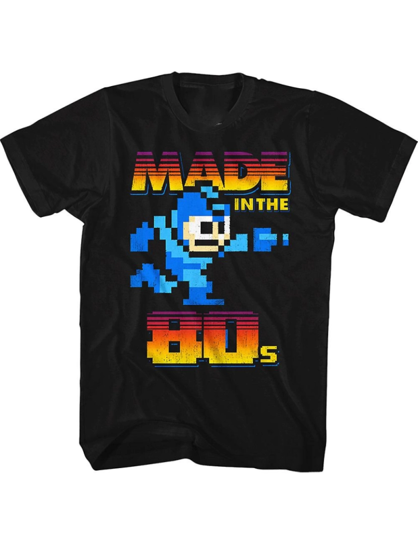 Rockinstone - T-shirt Feito no Mega Man dos anos 80