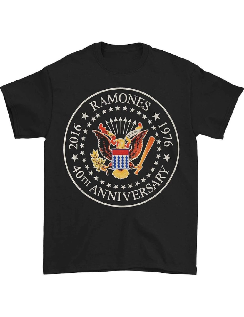 Rockinstone - T-shirt Selo do 40º aniversário dos Ramones