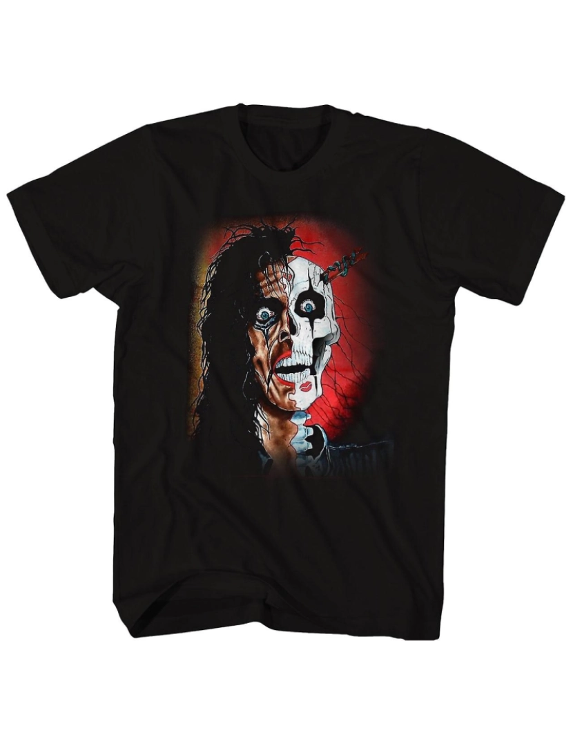 imagem de T-shirt Alice Cooper Retrato destruído Camisa Alice Cooper1