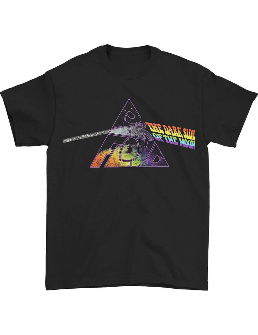 Rockinstone - T-shirt Texto da capa do Pink Floyd Darkside