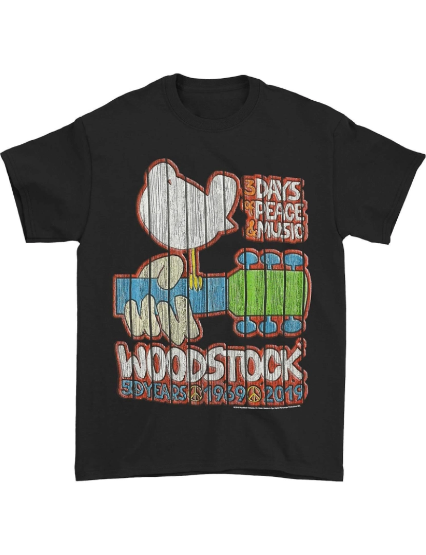 Rockinstone - T-shirt Woodstock Woodstock rachado