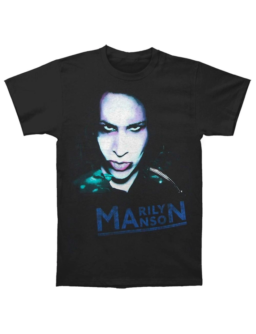 Rockinstone - T-shirt Marilyn Manson sobre zíper saturado