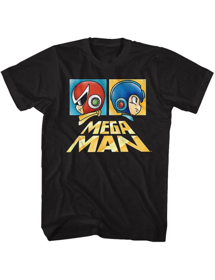 Rockinstone - T-shirt Mega Man Quadrado