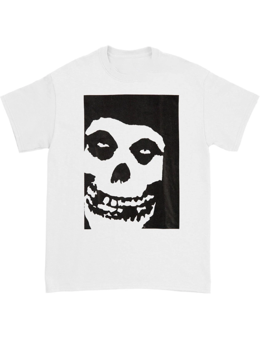 Rockinstone - T-shirt Camiseta masculina branca Misfits Box