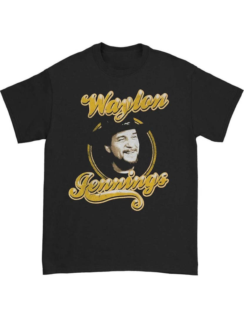 Rockinstone - T-shirt Camiseta Waylon Jennings com tiro na cabeça