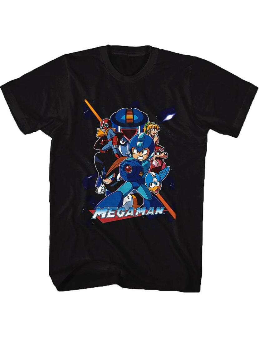 Rockinstone - T-shirt Colagem do Mega Man