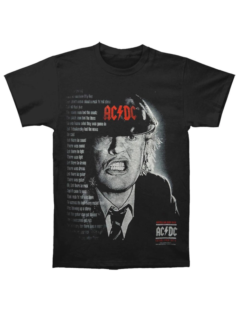 Rockinstone - T-shirt ACDC Cara Grande Angus Preto