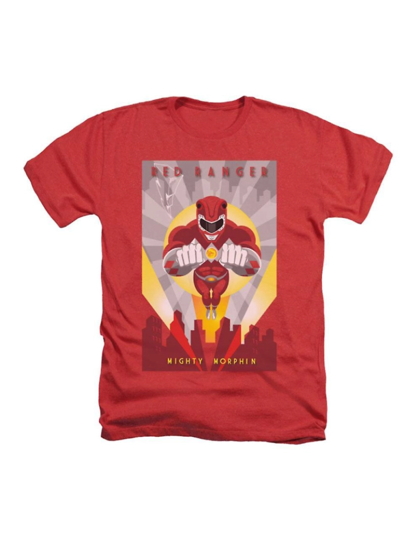 Rockinstone - T-shirt Power Rangers Vermelho Deco