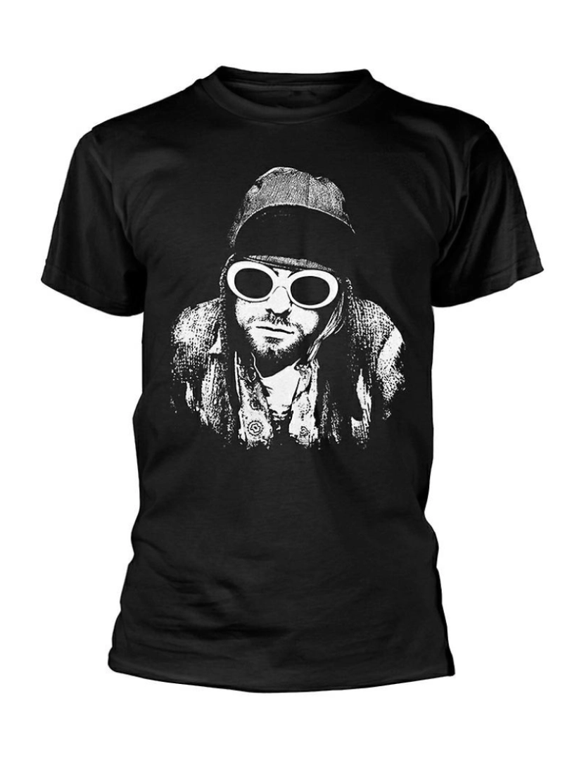 Rockinstone - T-shirt Kurt Cobain Uma Cor