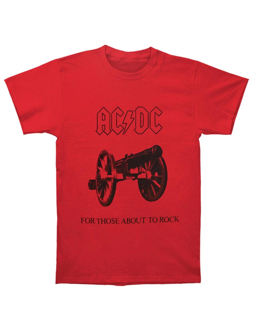 Rockinstone - T-shirt ACDC para aqueles que estão prestes a rock red