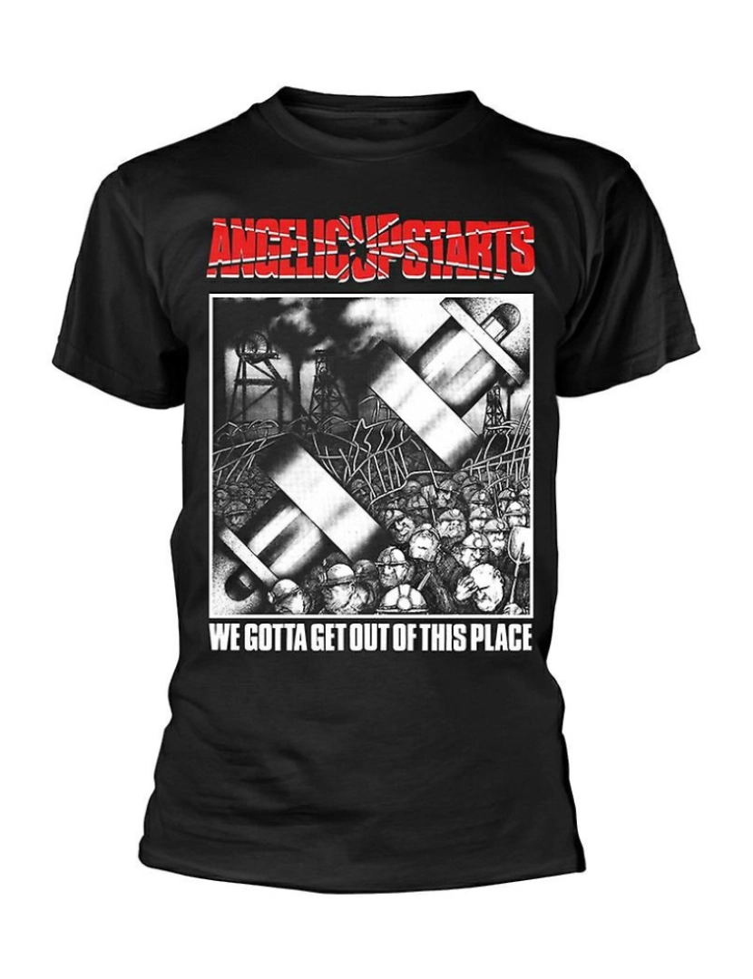 Rockinstone - T-shirt Iniciantes angelicais, precisamos sair deste lugar