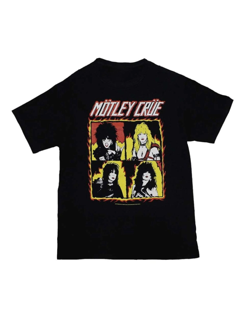 Rockinstone - T-shirt Motley Crue Motley Crue grita para as chamas do diabo