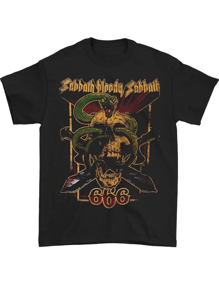 Rockinstone - T-shirt Black Sabbath Sábado Sangrento 666