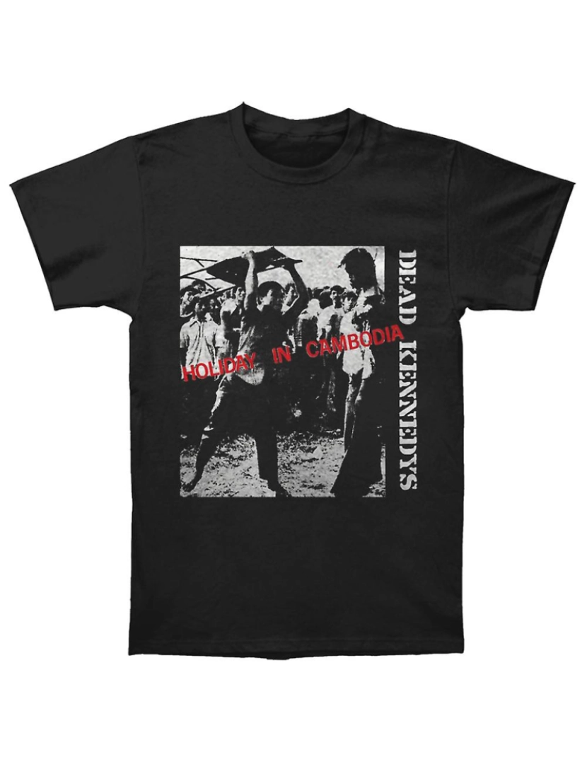 Rockinstone - T-shirt Feriado Dead Kennedys no Camboja Preto