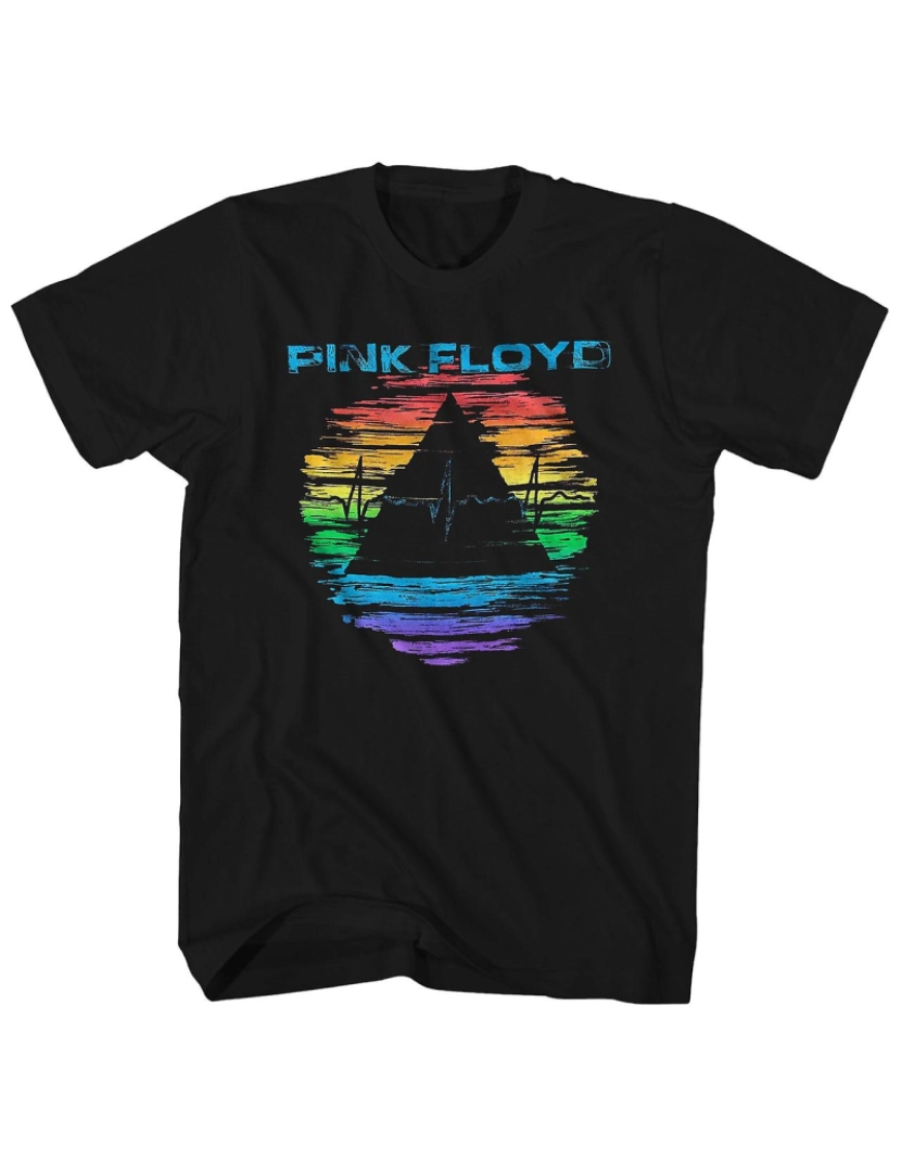 Rockinstone - T-shirt Pink Floyd Arco-Íris Prisma Pink Floyd