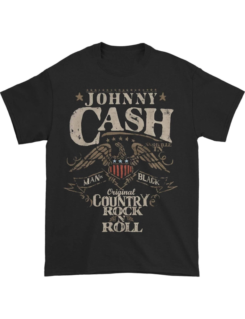 Rockinstone - T-shirt Johnny Cash Country Rock'n Roll