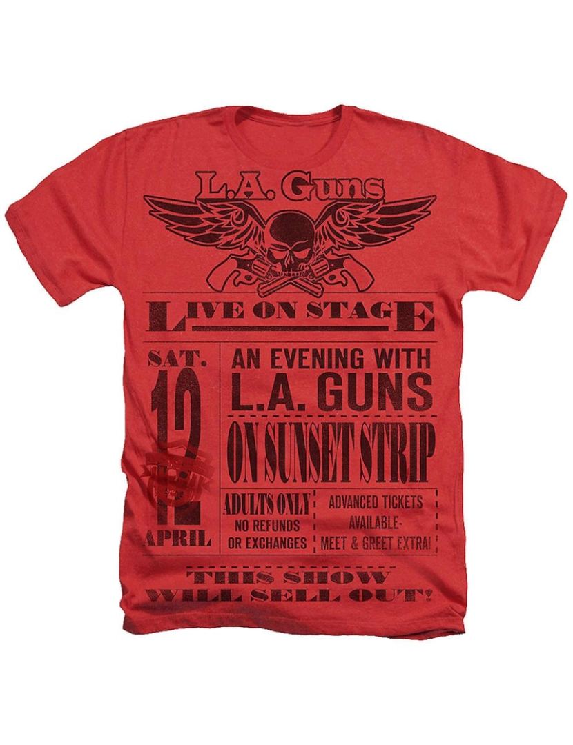 Rockinstone - T-shirt Uma noite com armas de Los Angeles