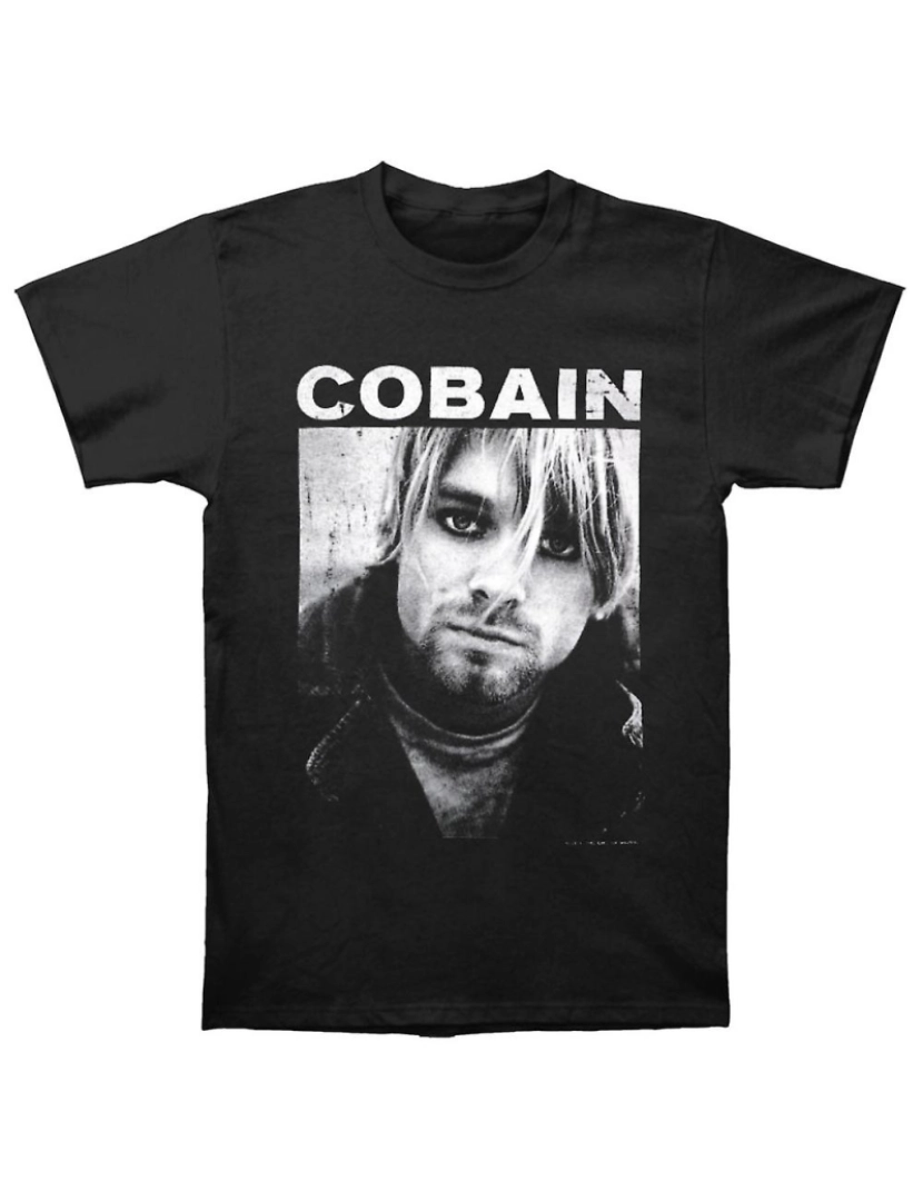 Rockinstone - T-shirt Foto de Kurt Cobain Kurt BW