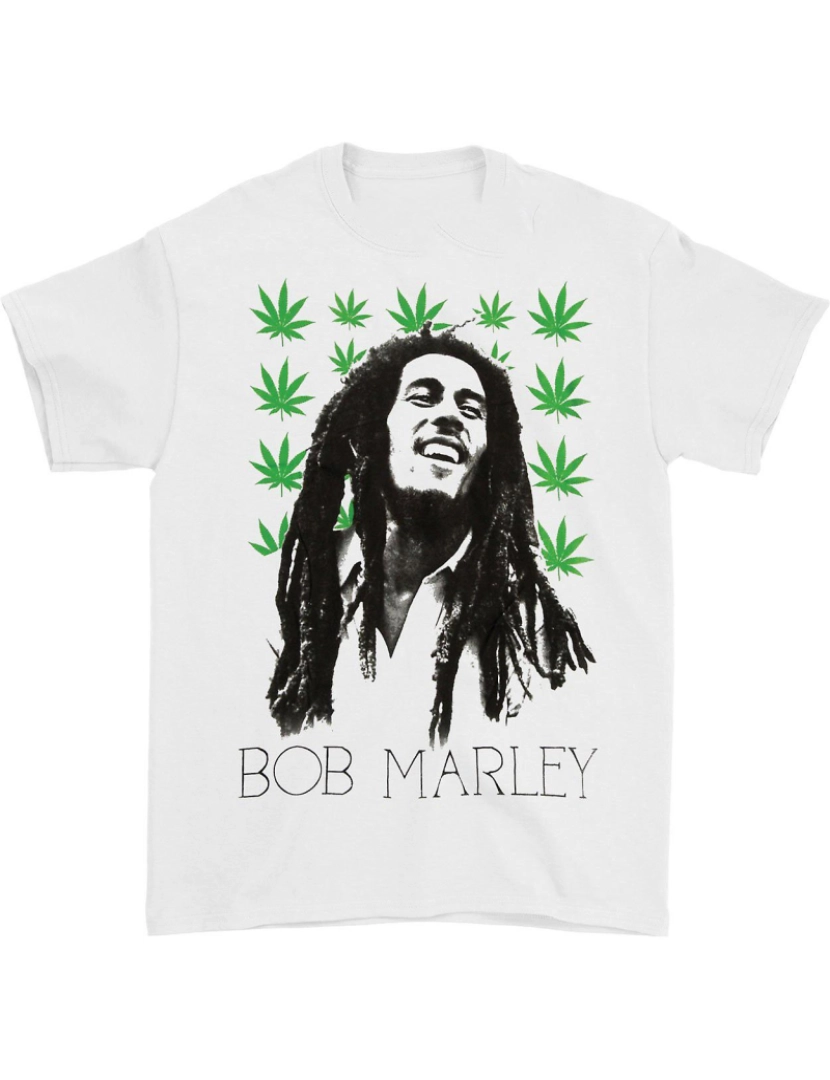 Rockinstone - T-shirt Folhas de Bob Marley