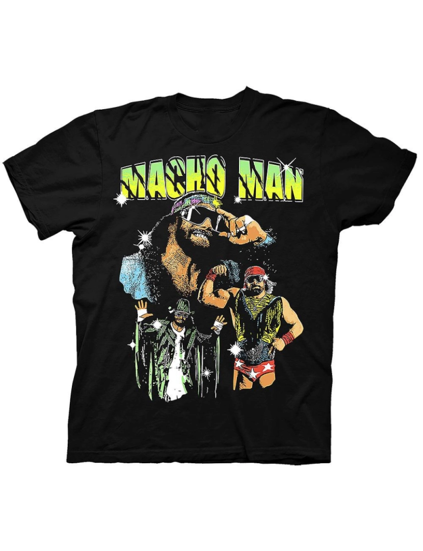 Rockinstone - T-shirt Macho Man de ameaça tripla Randy Savage