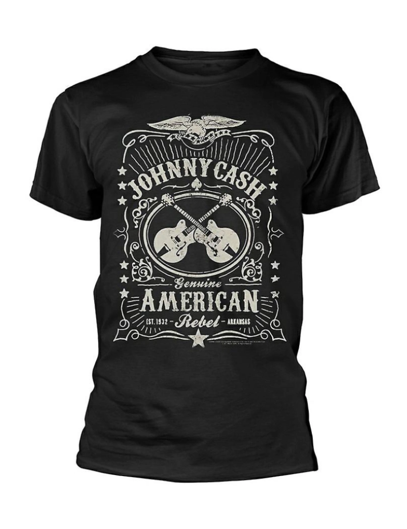 Rockinstone - T-shirt Johnny Cash Rebelde Americano