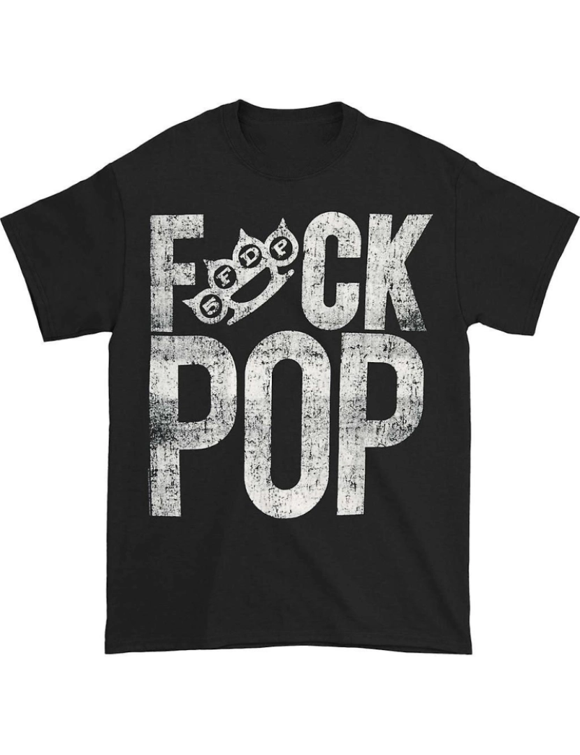 Rockinstone - T-shirt Soco mortal com cinco dedos F * ck Pop