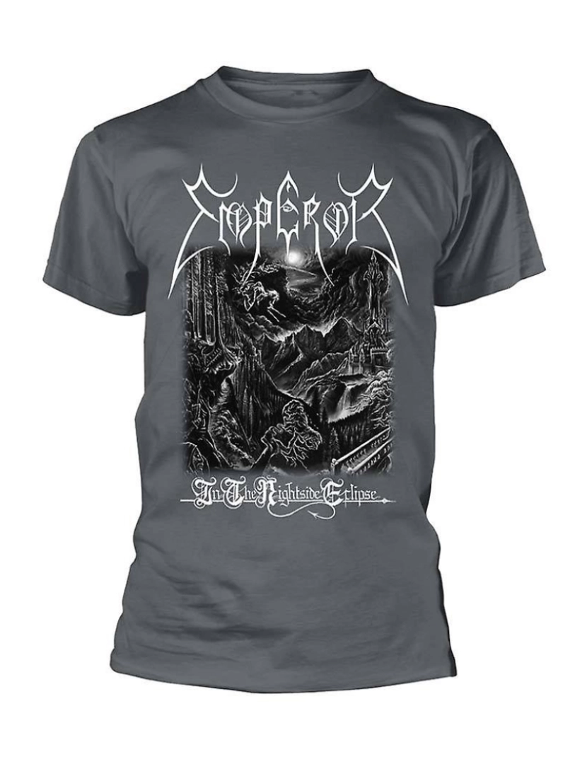 Rockinstone - T-shirt Imperador no Eclipse Noturno (preto e branco)